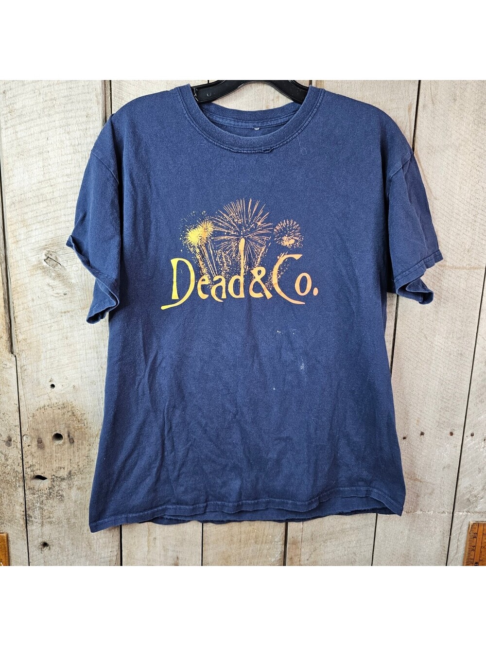 Dead & Co. Fun Run 2019 Tour T-Shirt Men's L Blue Fireworks Band Tee